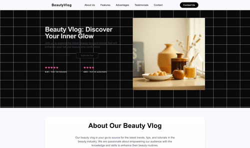 beauty-vlog-website-template