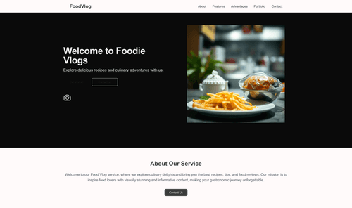 food-vlog-website-template