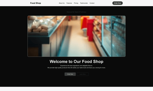food-shop-website-template