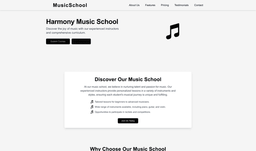 music-school-website-template