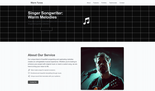 singer-songwriter-warm-website-template