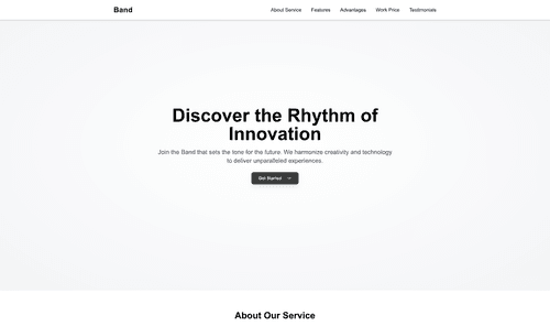 band-website-template