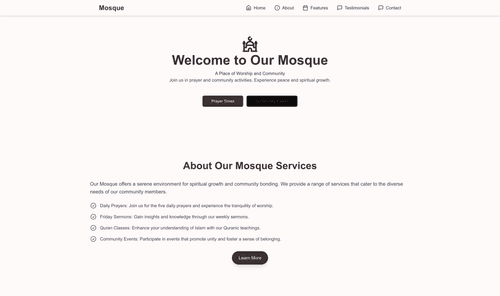 mosque-website-template