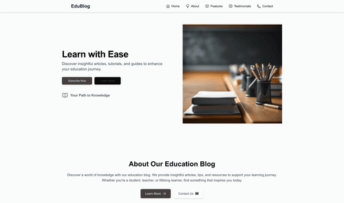 education-blog-website-template