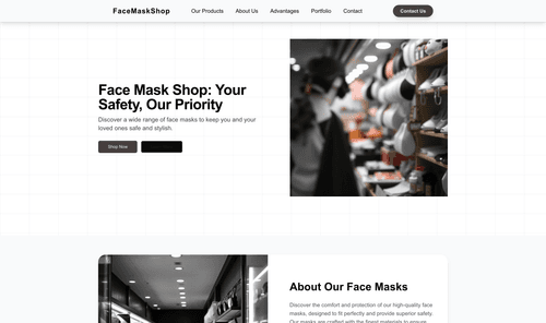 face-mask-shop-website-template