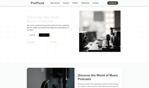 music-podcast-website-template