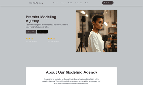 model-website-template