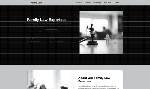 family-law-monochromatic-website-template