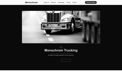 trucking-company-monochrom-website-template