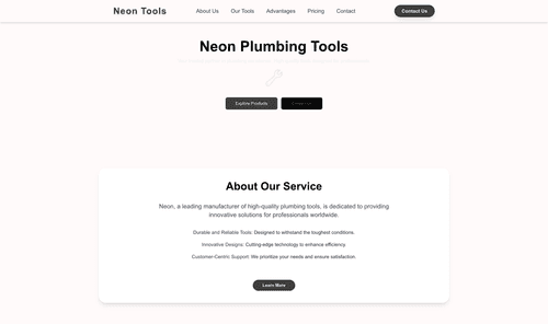 plumbing-tool-manufacturer-neon-website-template