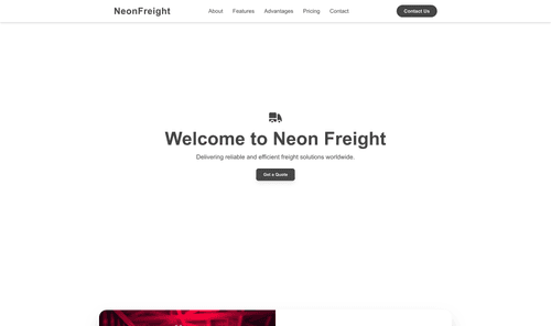 freight-company-neon-website-template