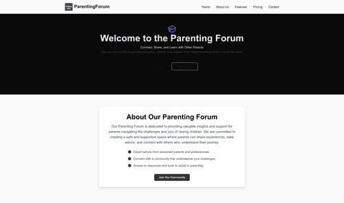 parenting-forum-website-template