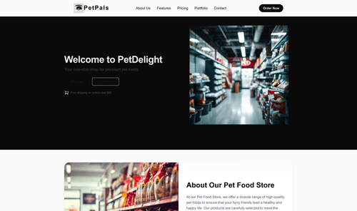 pet-food-store-website-template