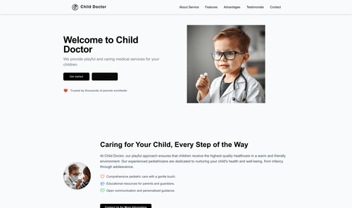 child-doctor-playful-website-template