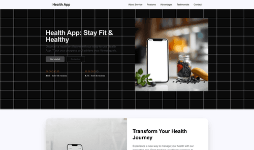 health-app-clean-website-template