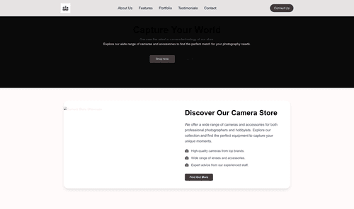 camera-store-website-template