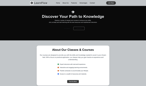 classes-courses-website-template