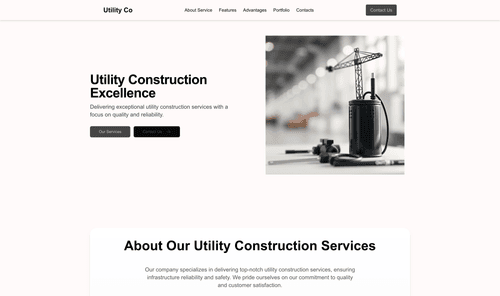 utility-construction-company-minimal-website-template