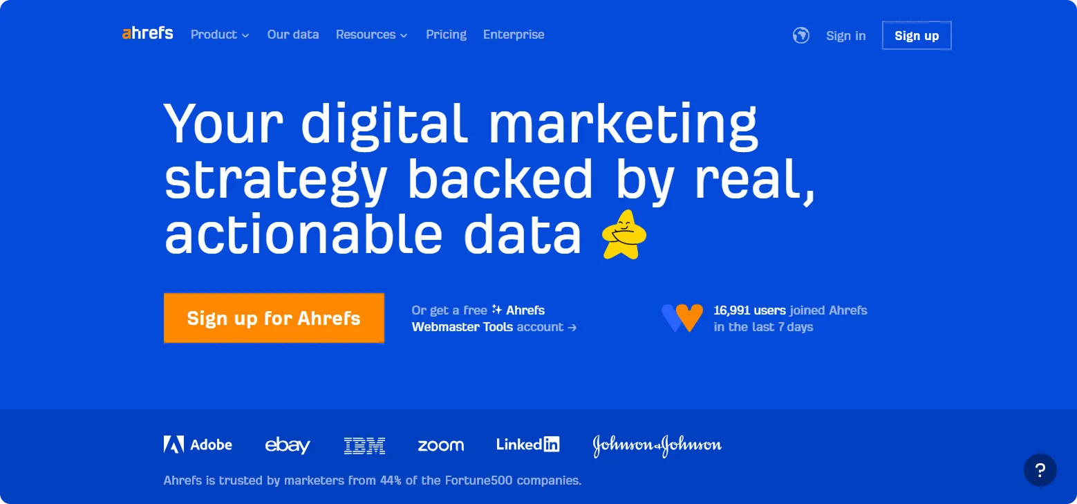 ahrefs-landing-page