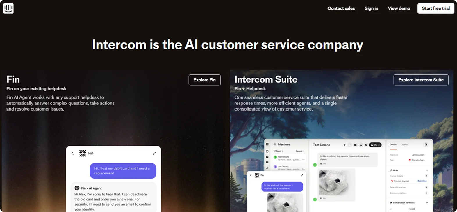 intercome-landing-page
