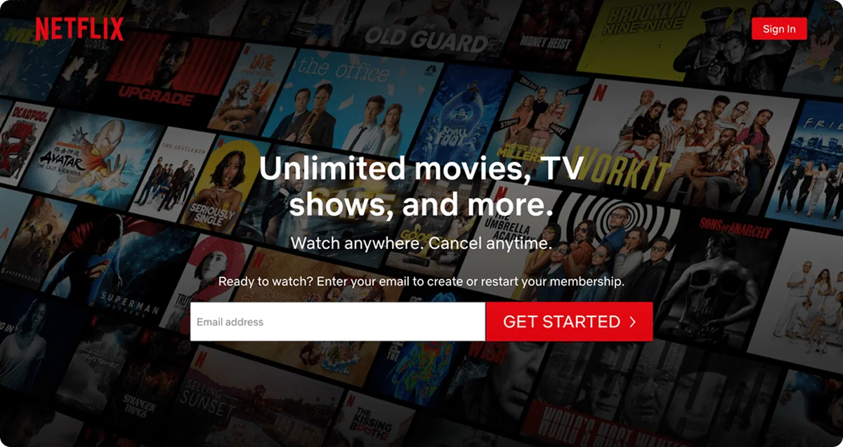 netflix-landing-page-example