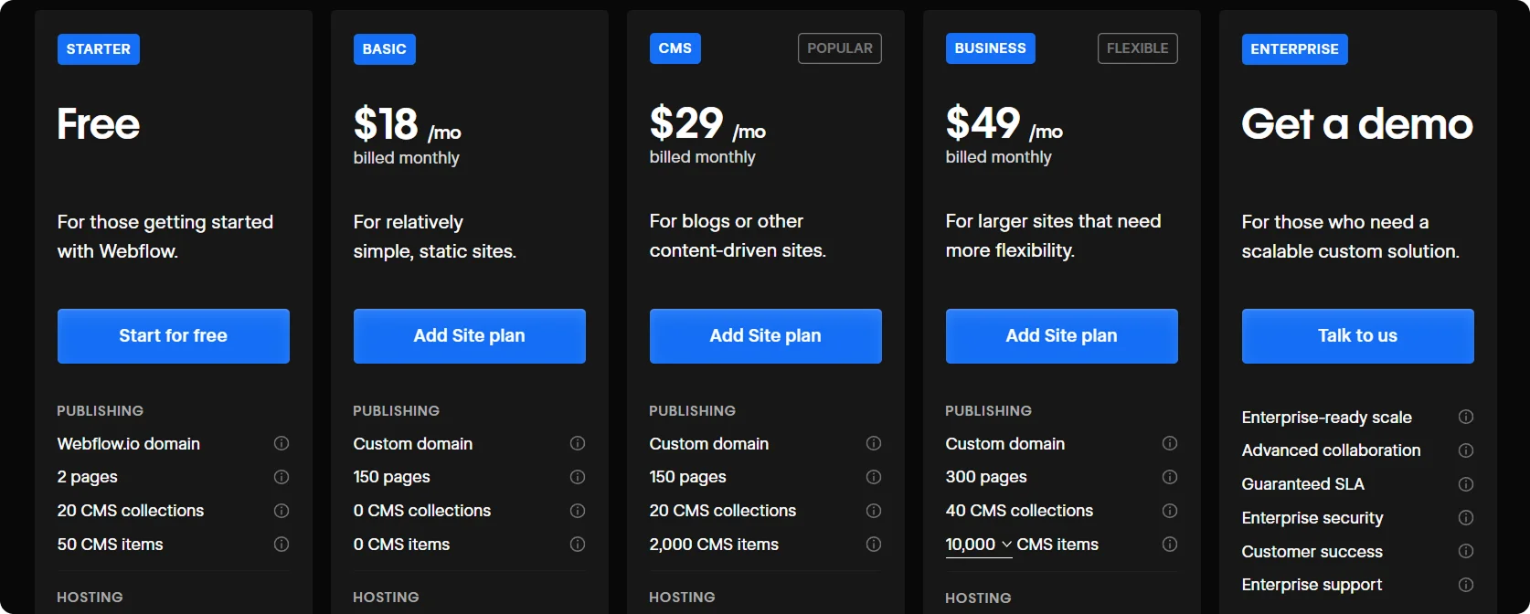 webflow-pricing-one