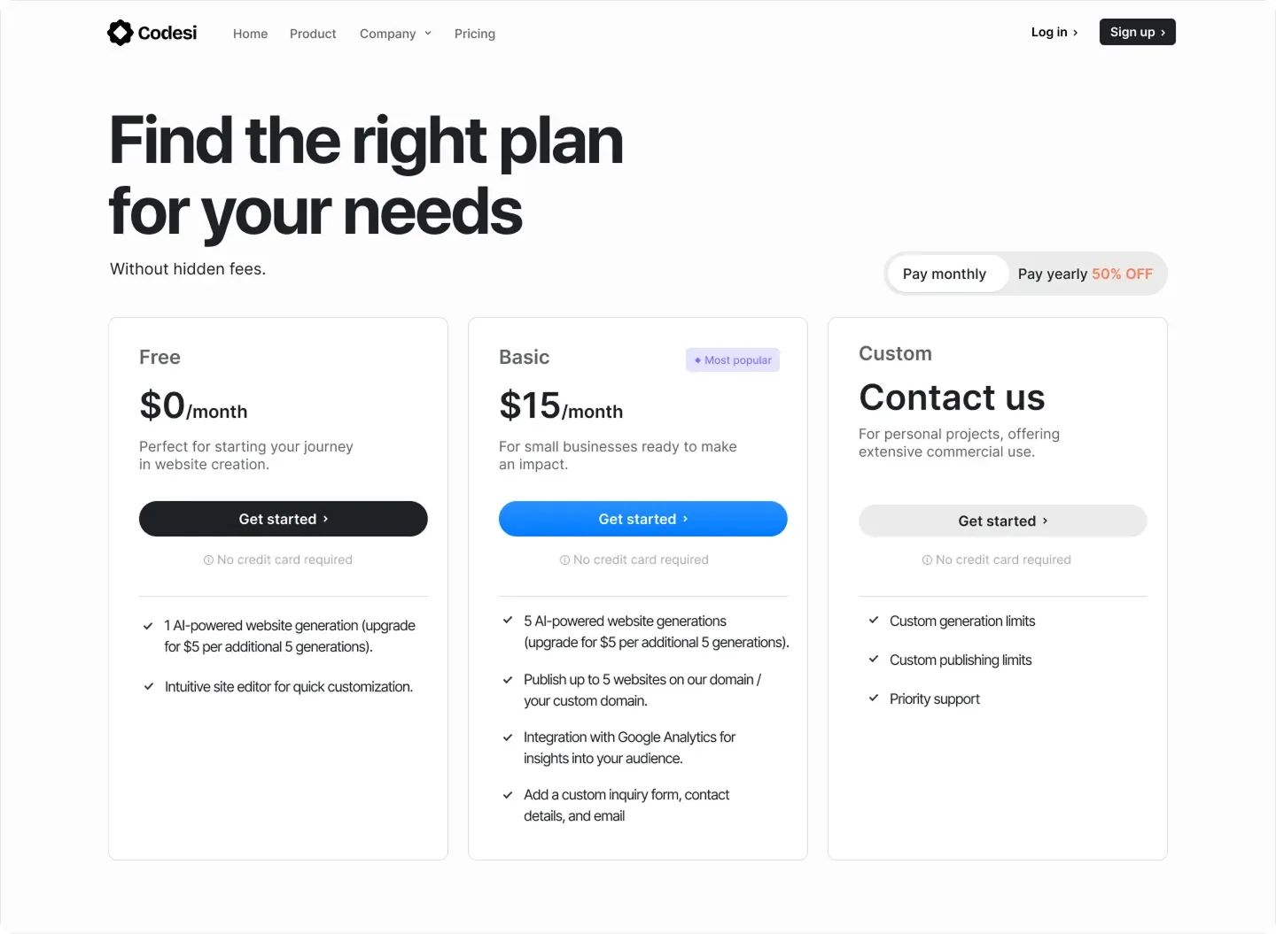 codesi-pricing