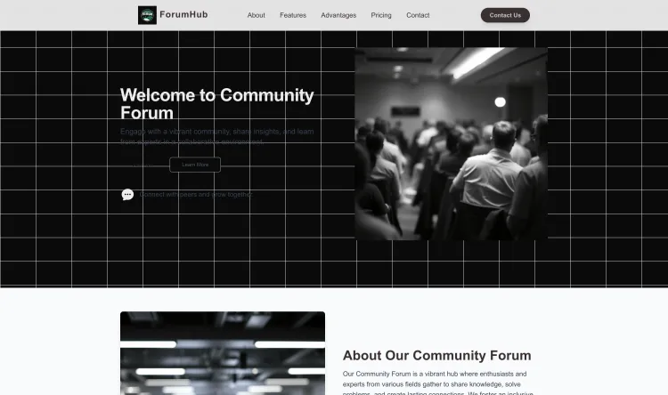 Community Forum Website Template