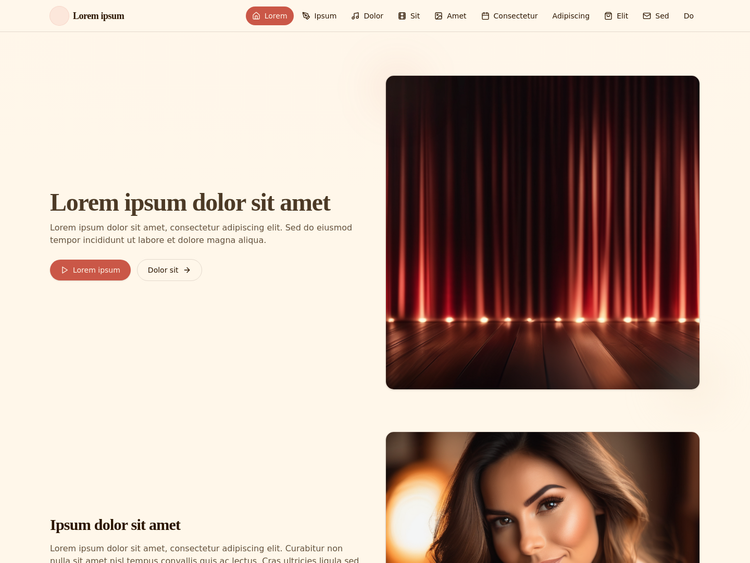 Singer Songwriter (Warm) Website Template